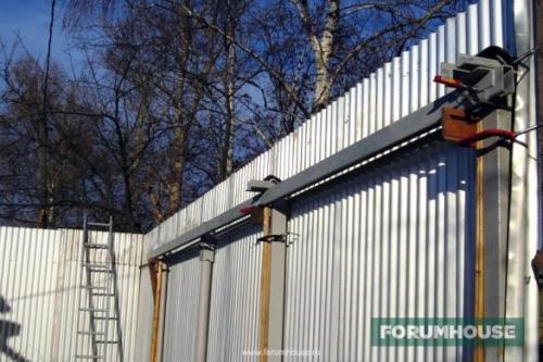 Раздвижные ворота на роликах. Откатные ворота. Вариант 1