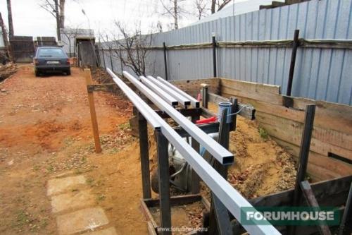 Раздвижные ворота на роликах. Откатные ворота. Вариант 1