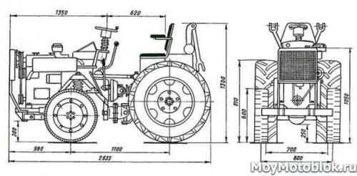 Самодельный минитрактор своими руками с двигателем от мотоблока. Минитрактор из мотоблока своими руками