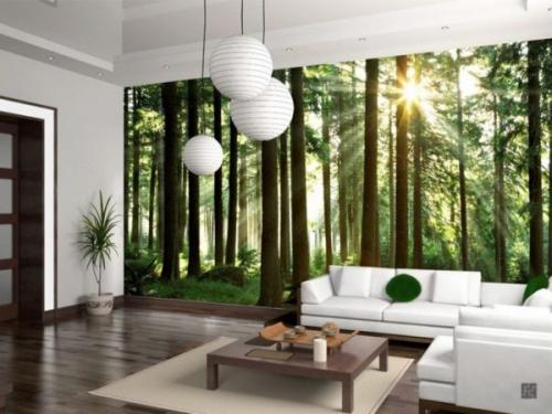 Сочетание цветов обоев в интерьере. Решени.  Сочетание фактур