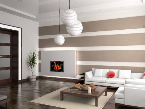 Дизайн гостинной обои двух цветов. Обои для гостиной — выбираем тип обоев