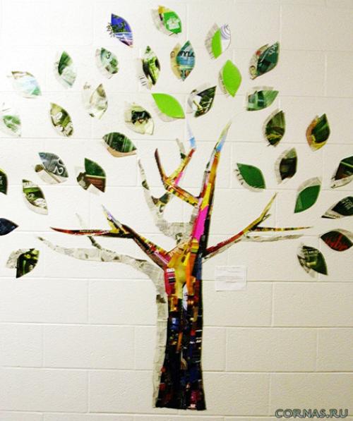 Дерево на стене из гипсокартона. Обшивка стен гипсокартоном 16 Дерево на стене из гипсокартона. Обшивка стен гипсокартоном 16