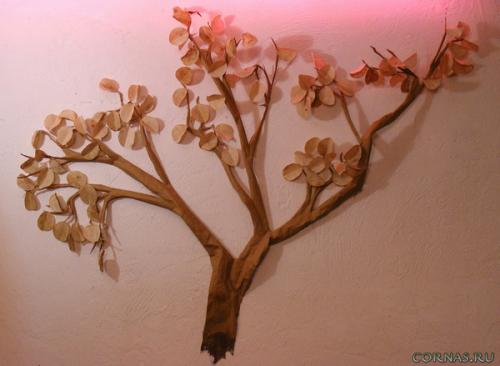 Дерево на стене из гипсокартона. Обшивка стен гипсокартоном 19 Дерево на стене из гипсокартона. Обшивка стен гипсокартоном 19