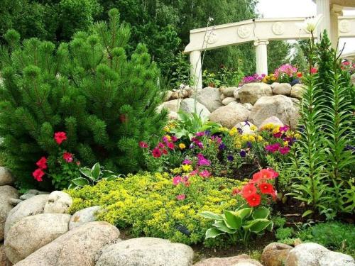 Как засыпать клумбу камнями. Материалы которые нужны для сбора клумбы из камней