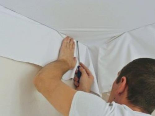 Монтаж натяжных пвх потолков. Особенности 02