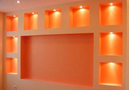 Полки из гипсокартона на стену. Разновидности полок из гипсокартона