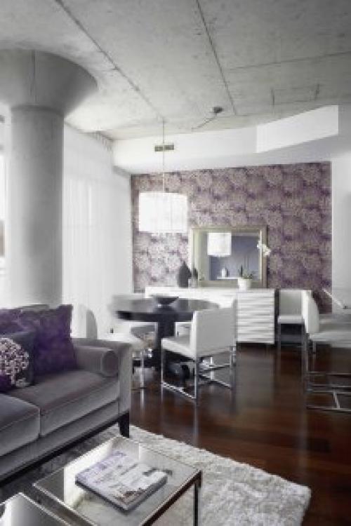 Сиреневый цвет в интерьере сочетание с другими цветами. Приветливая гостиная