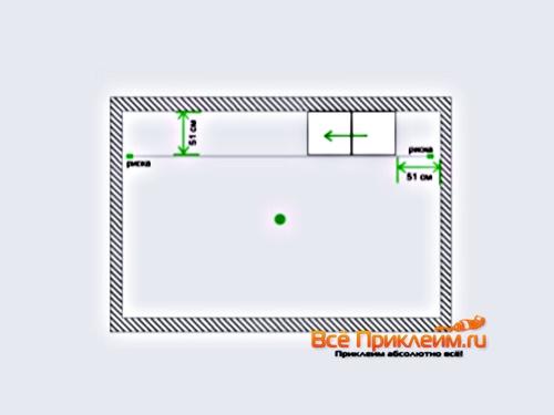 Как правильно клеить плитку на потолок и откуда надо начинать. Правила разметки стен 02 Как правильно клеить плитку на потолок и откуда надо начинать. Правила разметки стен 02