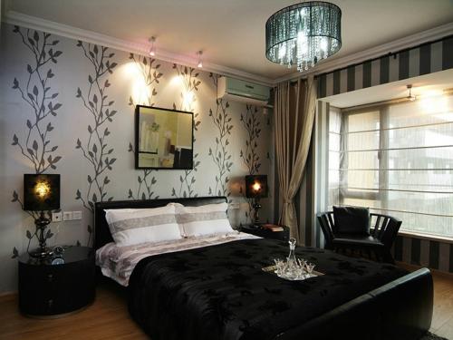 Как поклеить обои двух видов в спальне. Простые правила сочетания обоев в интерьере спальни