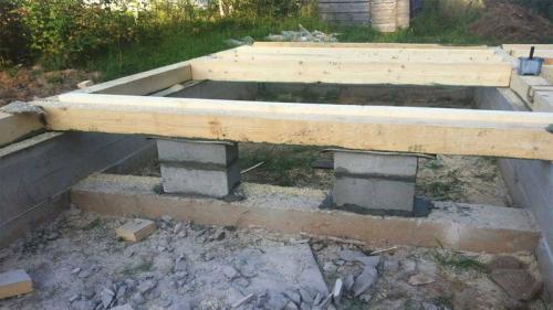 Монтаж пола на лагах. Технология укладки лаг 09