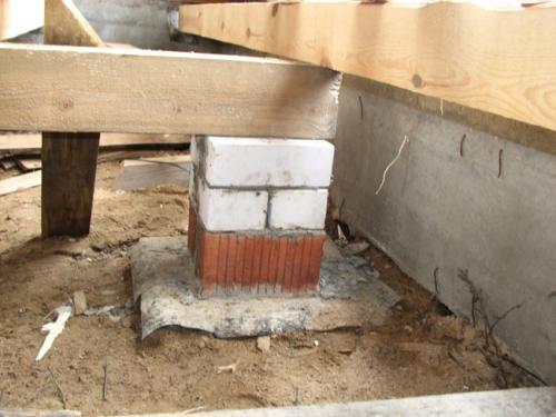 Монтаж пола на лагах. Технология укладки лаг 08