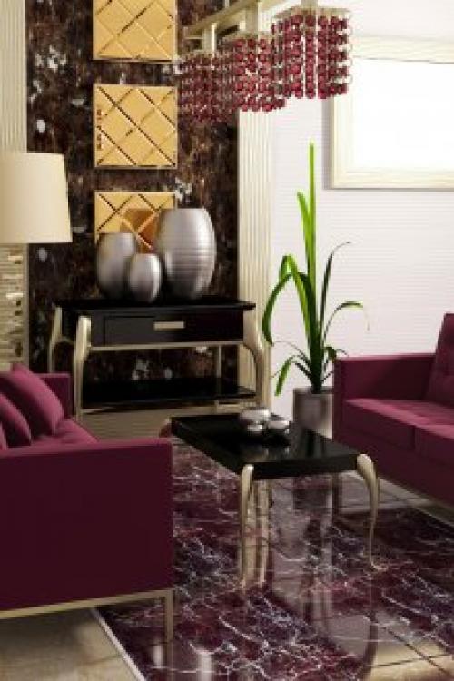 Сиреневый цвет в интерьере сочетание с другими цветами. Приветливая гостиная