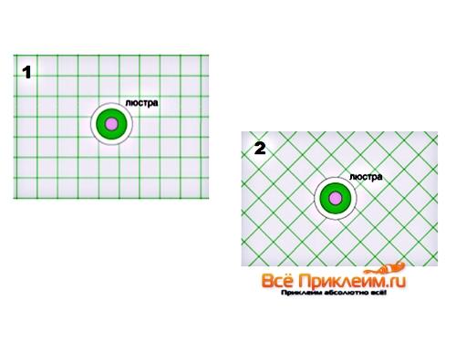 Как правильно клеить плитку на потолок и откуда надо начинать. Правила разметки стен 01 Как правильно клеить плитку на потолок и откуда надо начинать. Правила разметки стен 01