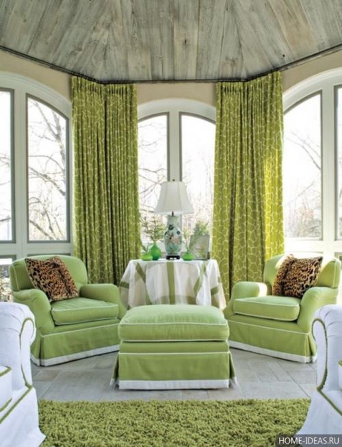 С каким цветом сочетается зеленый цвет в интерьере. Как использовать зелёный цвет в интерьере? 01
