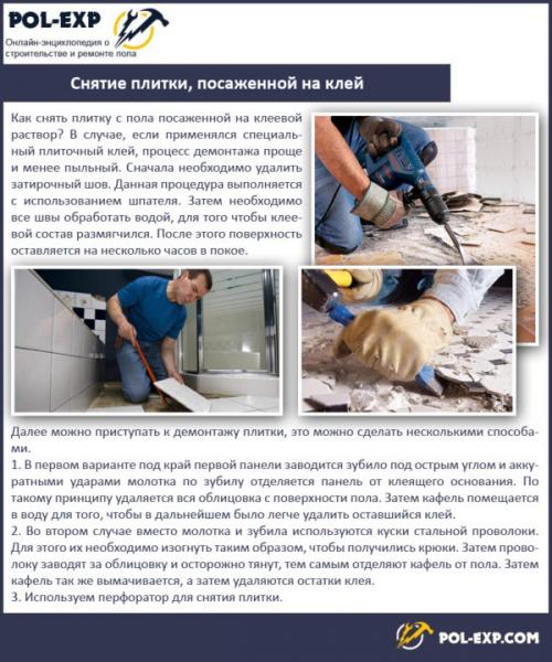 Как положить новую плитку вместо старой. Можно ли оставлять старое покрытие?