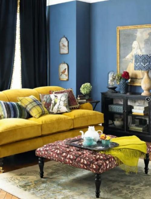 Синий цвет с каким сочетается цветом в интерьере.  Сочетаем цвета правильно