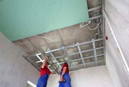 Стеновой гипсокартон на потолок. Бескаркасный крепеж к потолку для гипсокартона