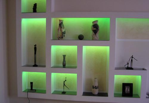 Светодиодное освещение в интерьере. Светодиодная лента в интерьере прихожей