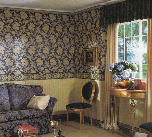 Обои на стены на половину. Комбинирование фотообоев с обоями 13 Обои на стены на половину. Комбинирование фотообоев с обоями 13