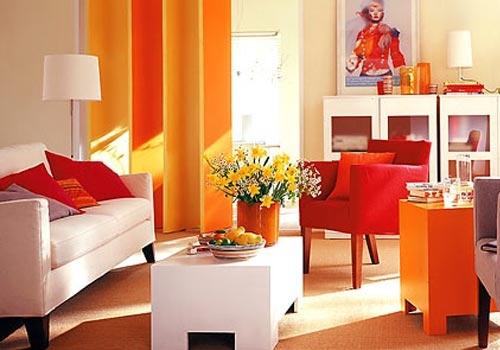 Оранжевый с каким цветом сочетается в интерьере. Оранжевый цвет в интерьере сочетание. 50 вариантов. фото 01