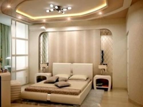 Потолки из гипсокартона в зале. Типы конструкций гипсокартонных потолков 21