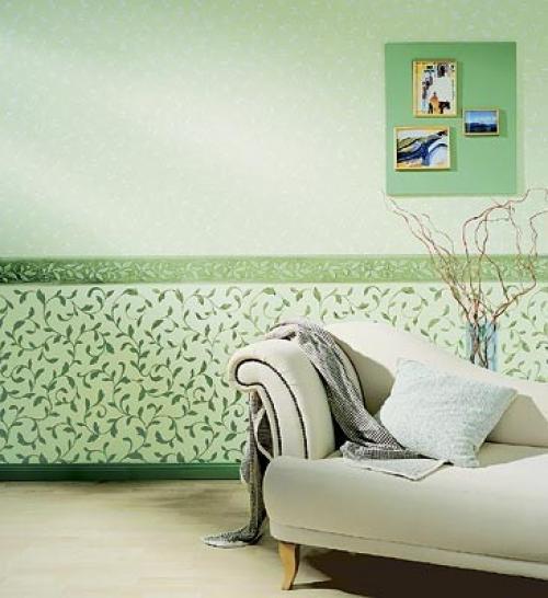 Обои на пол стены. горизонтальное деление стен