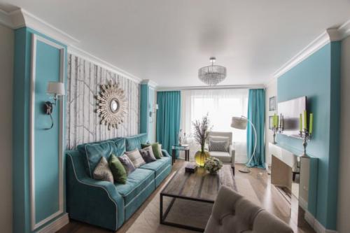 Голубой цвет в интерьере с какими цветами сочетается. Какие цвета лучше всего сочетаются с голубым? 28