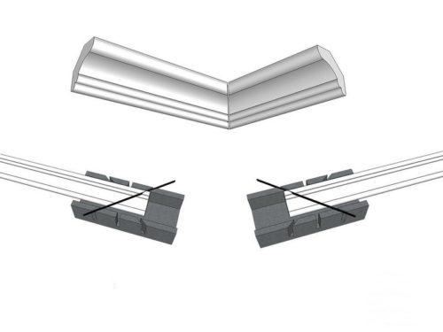 Как клеить потолочный плинтус в углах без стусла. Монтаж багет в углу с использованием стусла
