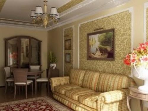 Какие клеить обои в зал. Возможные варианты 10