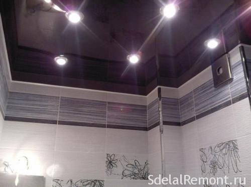 Освещение в ванной натяжной потолок. Разновидности освещения в ванной