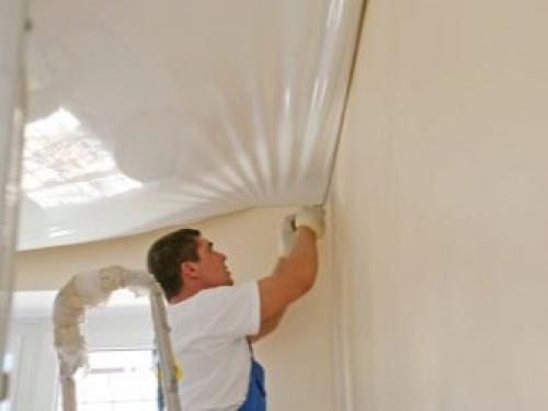 Потолок на кухне чем отделать. Натяжной потолок 06 Потолок на кухне чем отделать. Натяжной потолок 06