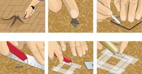 Как стелить линолеум на линолеум. Ремонт старого покрытия 01