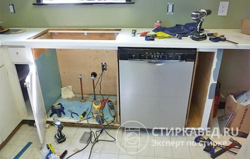 Установка посудомойки своими руками. Инструкция по подключению к водопроводу