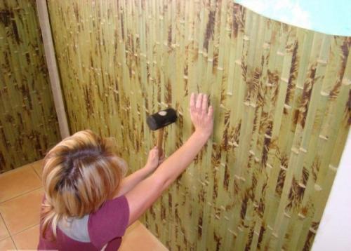 Как клеить молдинги на бамбуковые обои. Наклеивание бамбуковых обоев