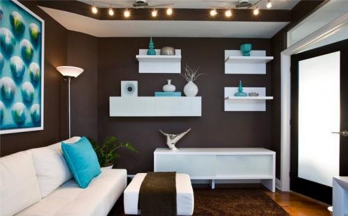 Сочетание белого и коричневого в интерьере. С какими цветами сочетается коричневый в интерьере