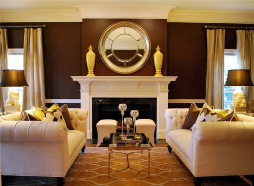 Сочетание белого и коричневого в интерьере. С какими цветами сочетается коричневый в интерьере