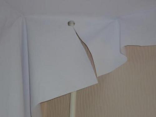 Натяжной потолок тканевый своими руками. Натяжка полотнища 05 Натяжной потолок тканевый своими руками. Натяжка полотнища 05