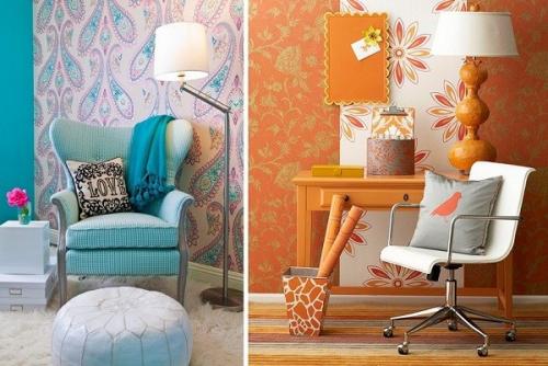 Варианты поклейки обоев в зале двух видов. Особенности комбинирования обоев двух цветов в зале 10