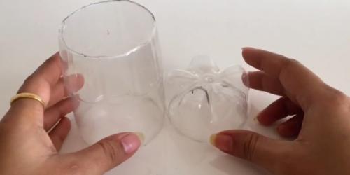 Новогодние украшения.  Сапожок из пластиковой бутылки