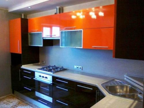 Сочетание оранжевого цвета в интерьере кухни. Различные оттенки и сочетания оранжевого цвета