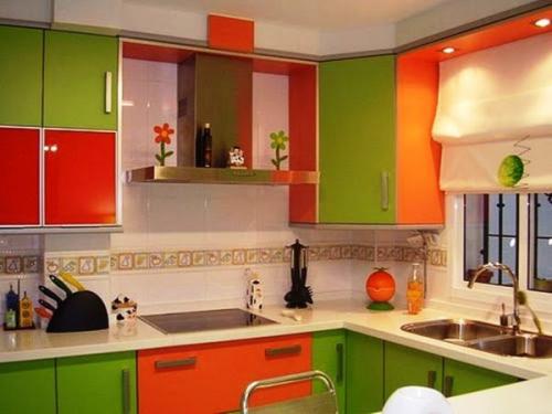 Сочетание оранжевого цвета в интерьере кухни. Различные оттенки и сочетания оранжевого цвета