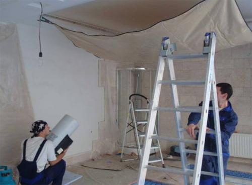 Как делаются натяжные потолки. Самостоятельный монтаж натяжного потолка 01
