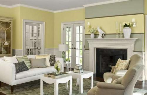 Цвет стен и потолка в гостиной. Цвет стен в гостиной фото