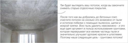 Ремонт потолка на кухне. Снимаем старую отделку