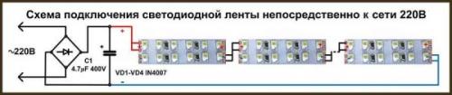 Как подключить светодиодную ленту. Подключение светодиодной ленты