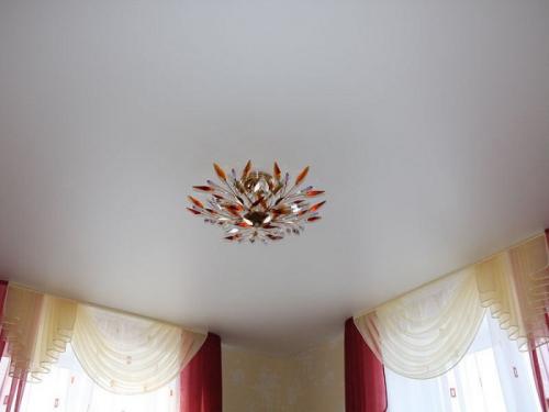 Как самому сделать натяжной потолок. Споты и точечные светильники 12