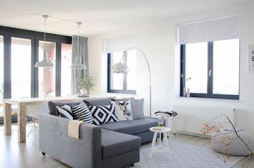 Какие цвета сочетаются с белым. Использование серого цвета в интерьере 08