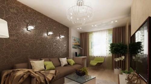 Как скомбинировать обои в зале. Дизайн комбинированных обоев для зала