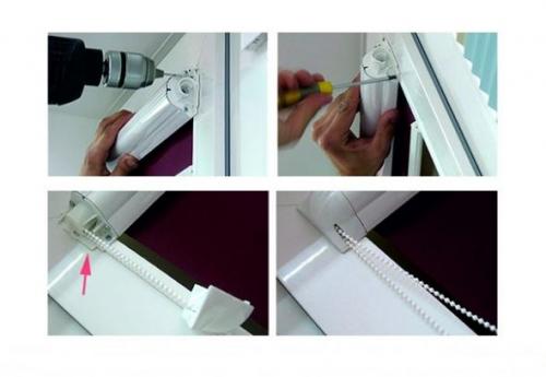 Установка жалюзи со струной. Установка рольштор на оконный проем, стену и потолок