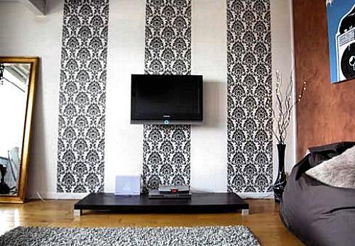 Как поклеить обои двух видов. Зачем используют в зале сочетание обоев двух цветов 12